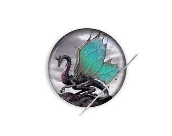 Needle Minder, Needle Keeper, Dragon Needle Minder, Cross Stitch Needle Minder, Dragon Needle Nanny