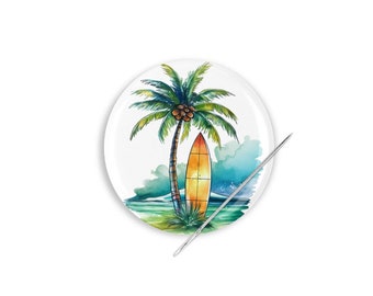 Ocean Needle Minder, Beach Needle Minder, Tropical Needle Magnet, Beach Cross Stitch, Tropical Needle Minder, Vacation Needle Minder