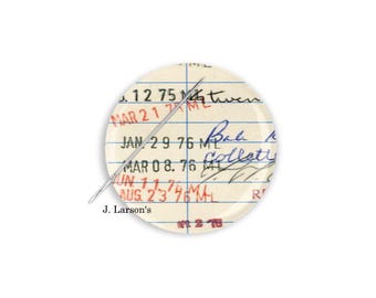 Due Date Needle Minder, Library Card Needle Minder, Book Needle Minder, Library Needle Minder, Literary Gift,