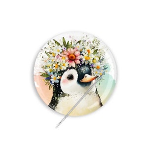 Penguin Needle Minder, Needle Keeper, Needle Minder, Cross Stitch Needle Minder, Penguin Needle Nanny, Penguin Cross Stitch