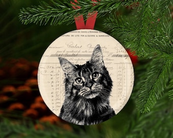 Cat Christmas Ornament, Cat Ornament, Cat Gift, Christmas Ornament, Cat Secret Santa