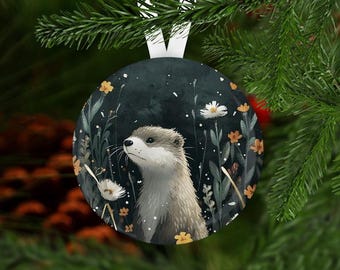 Otter Christmas Ornament, Secret Santa Gift, Stocking Stuffer, Otter Christmas Ornament, Otter Gift