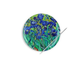 Van Gogh Needle Minder, Iris Needle Minder, Art Needle Minder, Needle Nanny, Van Gogh Cross Stitch