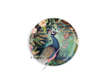 Needle Minder, Peacock Needle Minder, Peacock Cross Stitch Needle Minder, Bird Needle Minder