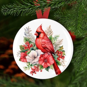 Cardinal Christmas Ornament, Secret Santa, Stocking Stuffer, Cardinal Christmas Gift, Cardinal Gift, Cardinal