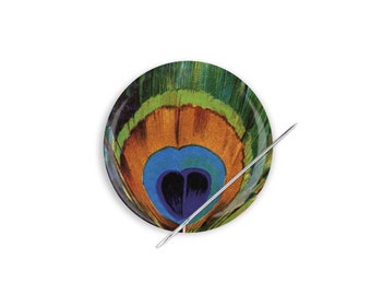 Peacock Needle Minder, Peacock Cross Stitch, Peacock Magnet, Peacock Needle Magnet, Peacock Needle Keeper