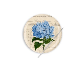 Needle Minder, Needle Keeper, Hydrangea Needle Minder, Cross Stitch Needle Minder, Flower Needle Nanny, Hydrangea Magnet