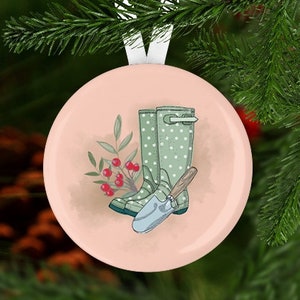 Garden Christmas Ornament, Secret Santa Gift, Stocking Stuffer, Christmas Ornament, Garden Ornament, Garden gift