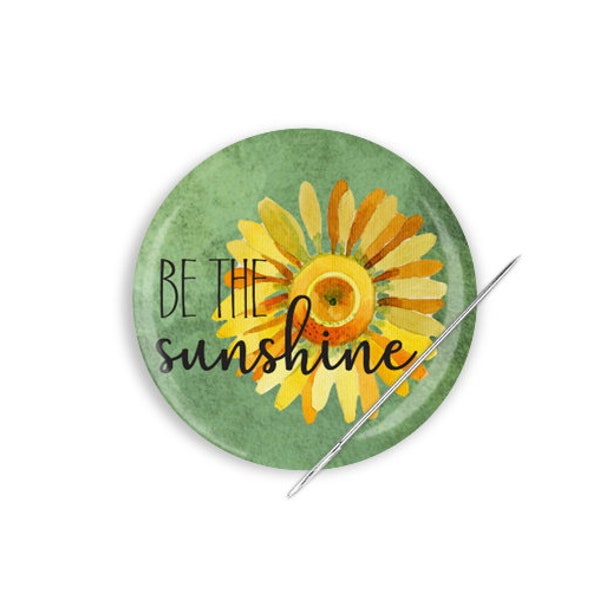 Sunflower Needle Minder, Sunflower Cover Minder, Sunflower Needle Nanny, Sunflower Needle Keeper, Sunflower Magnet, Sunflower Minder