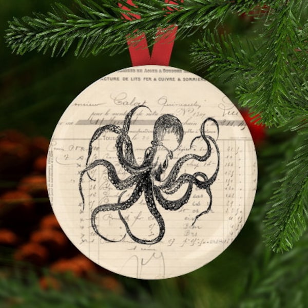 Octopus Ornament, Octopus Christmas Ornament, Octopus Gift, Octopus Christmas Ornament, Secret Santa, Stocking Stuffer