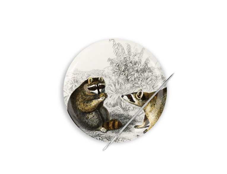 Needle Minder, Needle Keeper, Raccoon Needle Minder, Cross Stitch Needle Minder, Raccoon Needle Minder, Racoon Needle Keeper