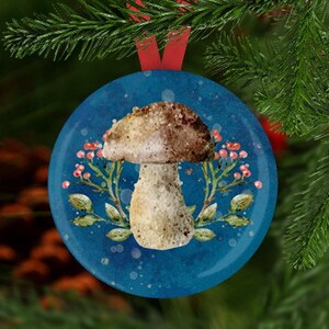 Mushroom Christmas Ornament, Secret Santa, Stocking Stuffer, Mushroom Ornament, Mushroom