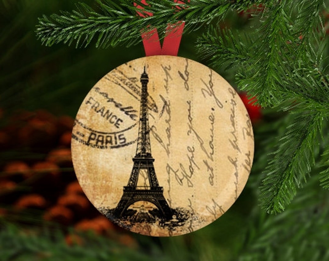 Paris Christmas Ornament, Paris Ornament, Secret Santa, Stocking