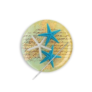 Ocean Needle Minder, Starfish Needle Minder, Starfish Needle Magnet, Starfish Cross Stitch