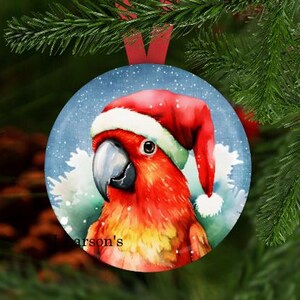 Parrot Ornament, Parrot Christmas Ornament, Parrot Gift, Christmas Ornament,