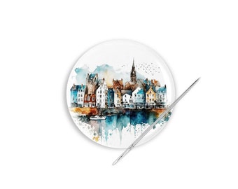 Needle Minder, Needle Keeper, Boat Needle Minder, Cross Stitch Needle Minder, Harbor Needle Nanny, Ship Magnet