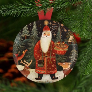 Santa Ornament, Nordic Christmas Ornament, Nordic Gift, Nordic Christmas, Nordic Santa Ornament, Scandinavian Christmas