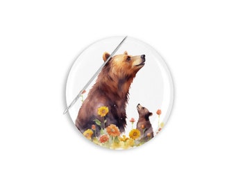 Needle Minder, Needle Keeper, Bear Needle Minder, Cross Stitch Needle Minder, Bear Needle Nanny