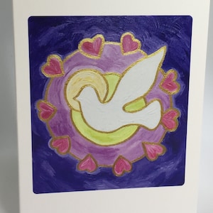 5 Angellic Dove Christmas cards