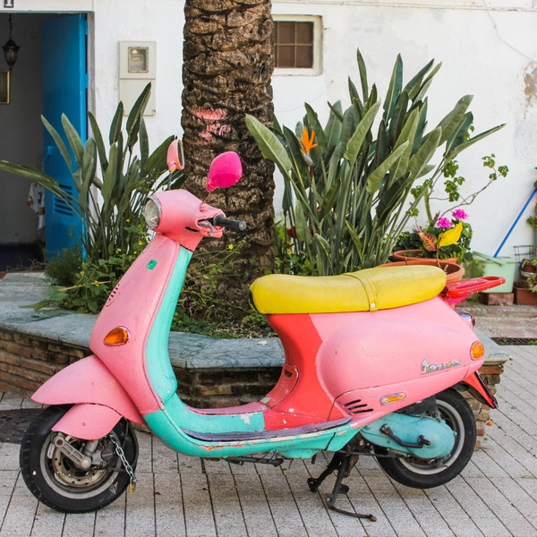 Colorful Vespa in Marbella | Spain Photography