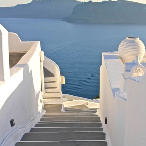 Santorini Staircase Greece Photography image 1