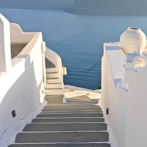 Santorini Staircase Greece Photography image 2