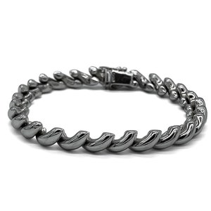 Vintage Sterling Silber gerippte Link Armband 7,5 &quot;/ Vintage Sterling Silber Link Armband / Vintage Sterling Armband / Sterling Armband
