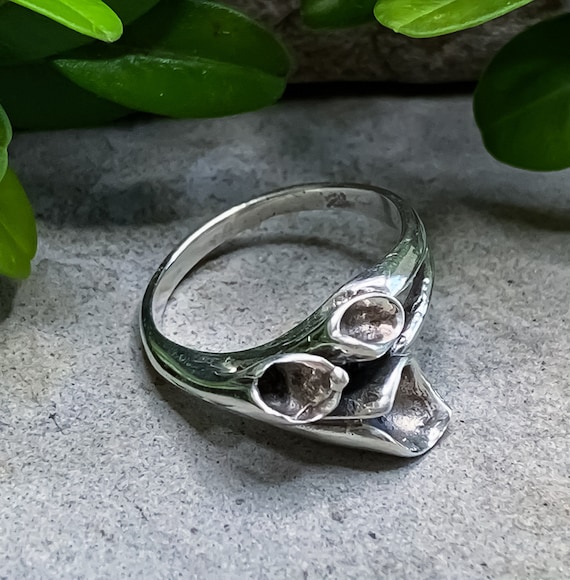 モノグラム スターリングシルバー リング アンティーク ヴィンテージ 1993年 ロンドン ヴィンテージ スターリングシルバーリング 14号