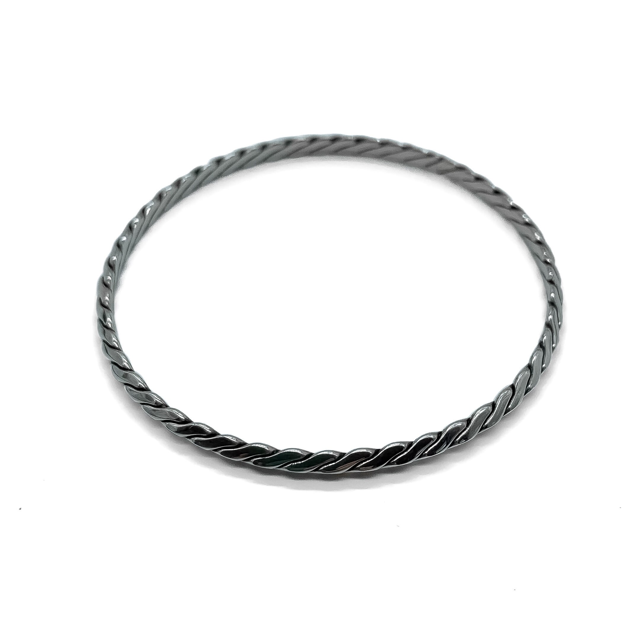 Vintage Tiffany & Co NYC Sterling Silver Cable Twist Bangle