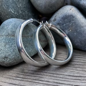 Vintage silver hoops discount