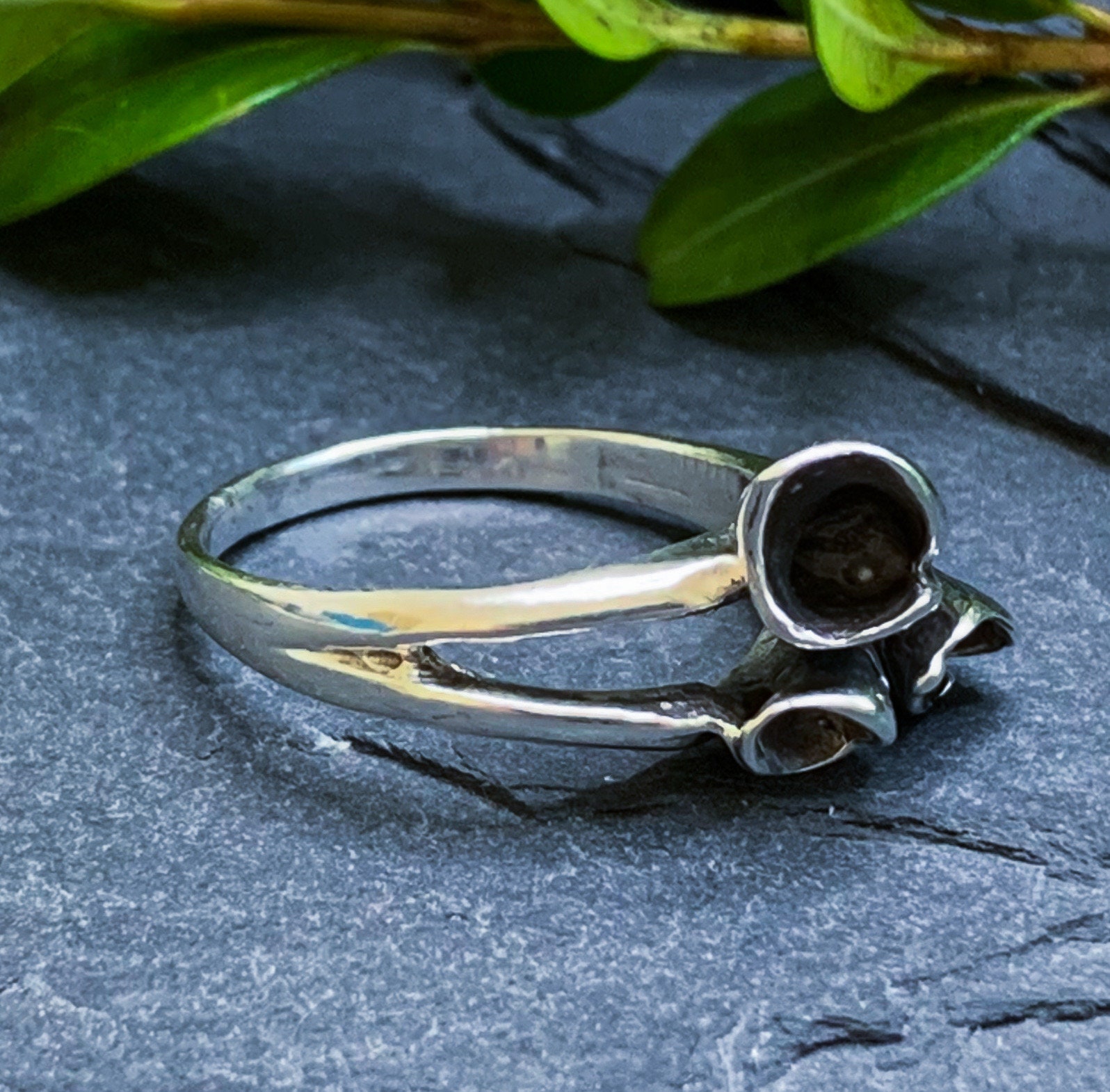 Vintage Sterling Silver Calla Lily Ring Size 7/ Sterling Silver