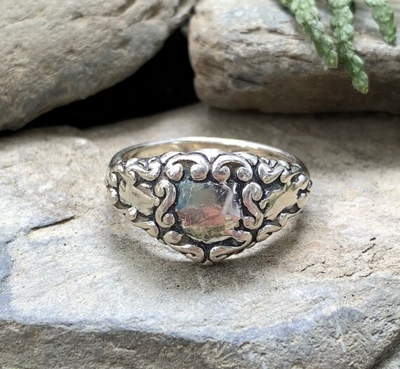 Vintage Victorian Revival Mid Century Sterling Silver Scroll