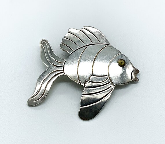 Vintage Taxco Sterling Silver Tropical Fish Penda… - image 4