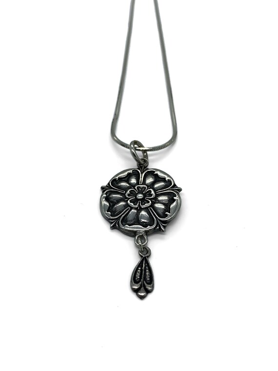 Antique Victorian Sterling Silver Poppy Flower Pe… - image 3