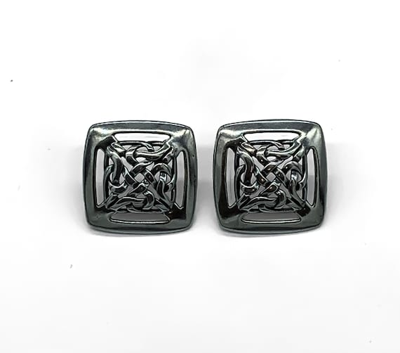 Vintage Sterling Silver Celtic Knot Post Earrings/