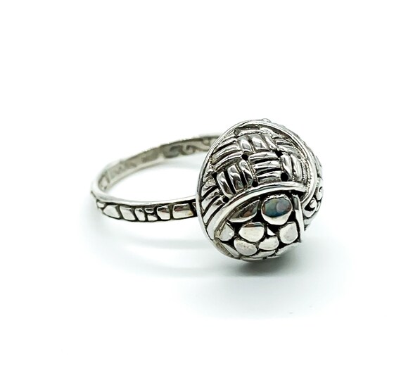 Vintage Sarda Sterling Silver Scroll Dome Ring Si… - image 4