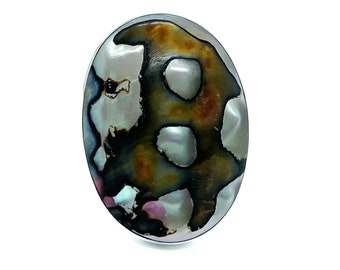 Vintage Sterling Silver Abalone Shell Ring Size 8.5/ Sterling Abalone Ring/ Vintage Sterling Silver Ring/ Sterling Shell Ring