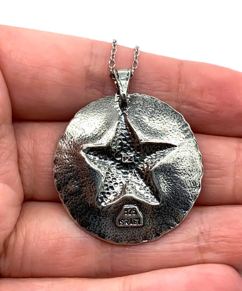 Vintage Modernist Sterling Silver Starfish Pendant Necklace - 19" - Etsy