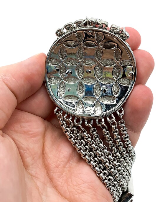 Vintage Lagos Style Wide Caviar Disk Multi Chain Silv… Gem