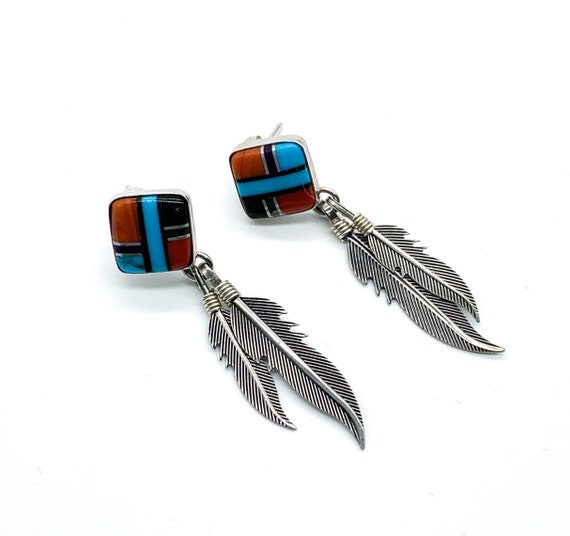 Fabulous Vintage Native American Jewelry Navajo Sterling Silver Dangle Earringsold Fabulous Vintage Native American Jewelry Navajo Sterling Silver Dangle Earringsold