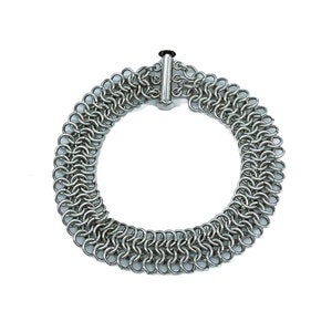 Vintage Sterling Silver Mesh Chainmail Link Bracelet 8&quot;/ Vintage Sterling Silver Bracelet/ Sterling Silver Chainmail Bracelet/ Mesh Chain