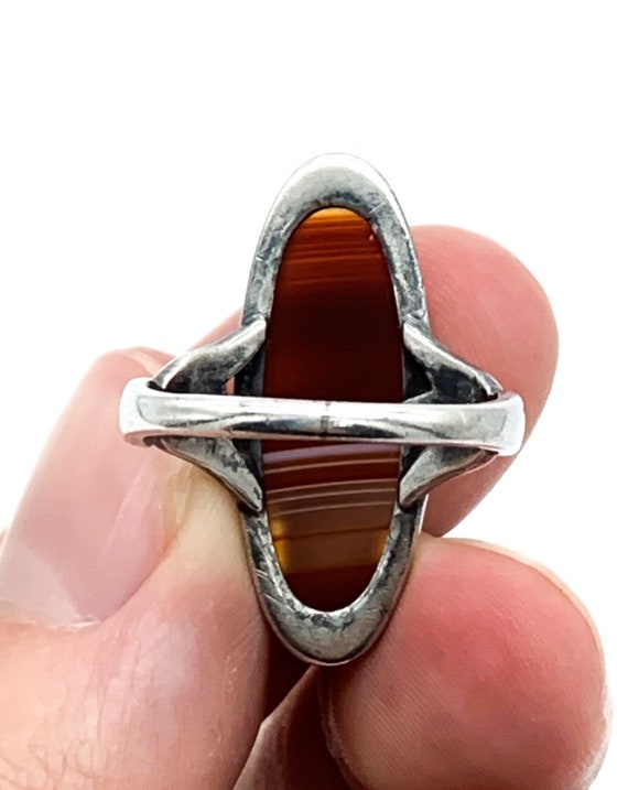 Antique Victorian Sterling Silver Red Banded Onyx… - image 7
