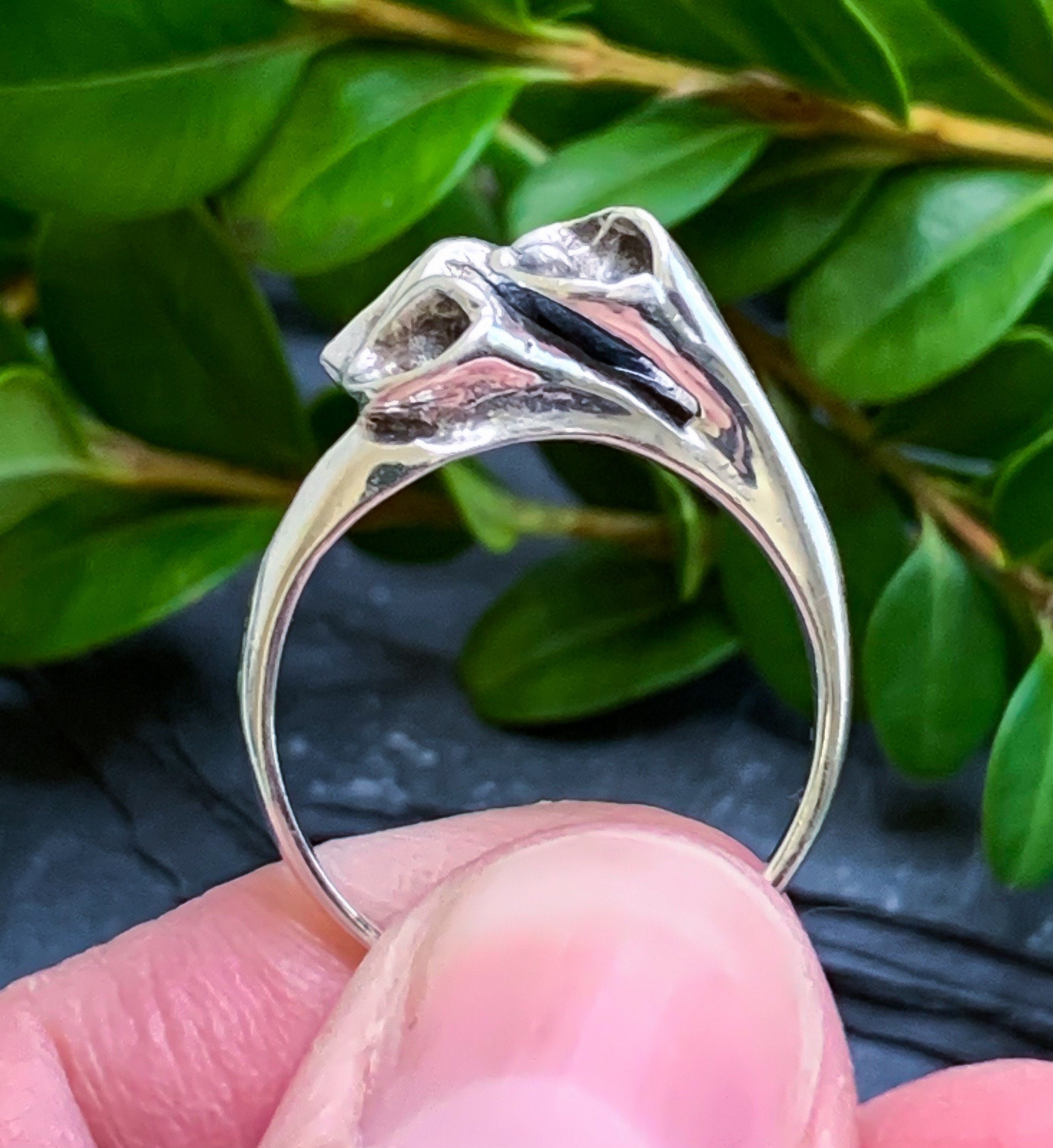 Classic Six Petal Emerald and Diamond Flower Ring | Angara