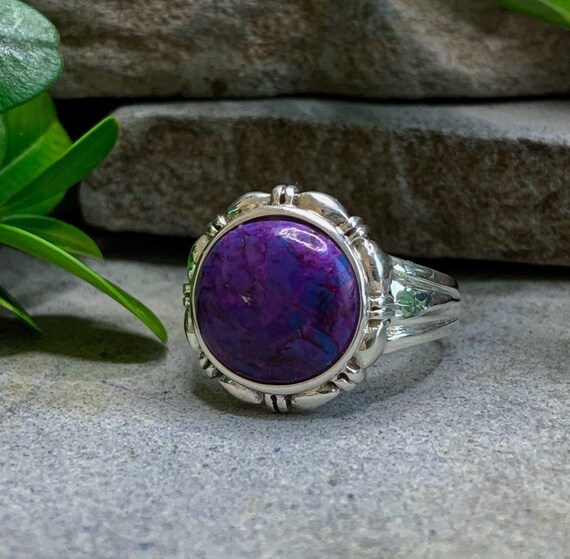 Vintage Sterling Silver Sugilite Ring Size 8 Sterling Sugilite Ring Vintage Sterling Silver Ring Sterling Sugilite Jewelry Etsy Canada