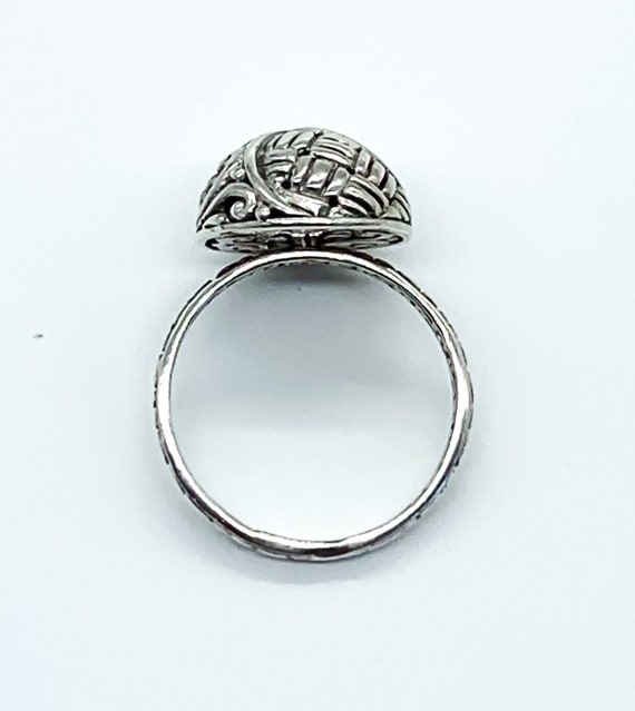 Vintage Sarda Sterling Silver Scroll Dome Ring Si… - image 10