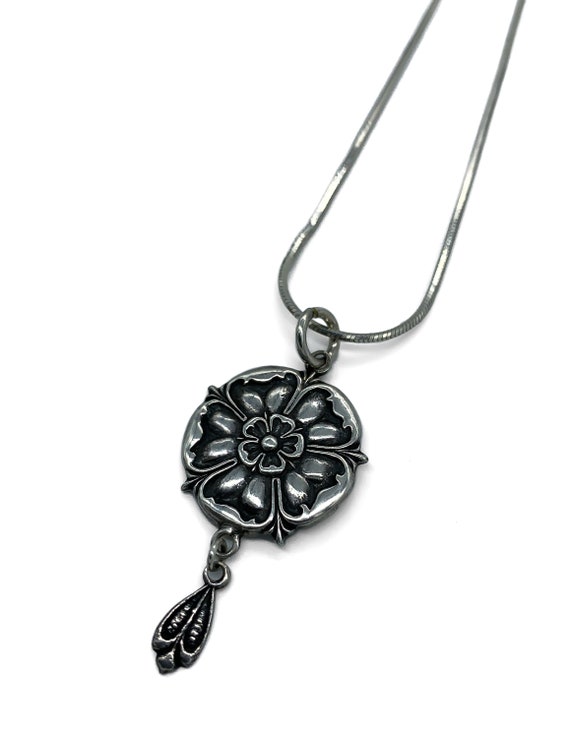 Antique Victorian Sterling Silver Poppy Flower Pe… - image 4