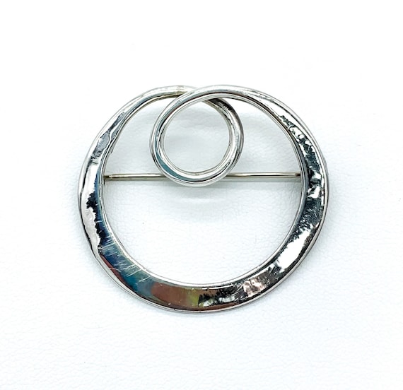 Vintage Sterling Silver Abstract Loop Swirl Pin Brooch/ Vintage Sterling Silver Abstract Brooch/ Vintage Sterling Silver Loop Brooch
