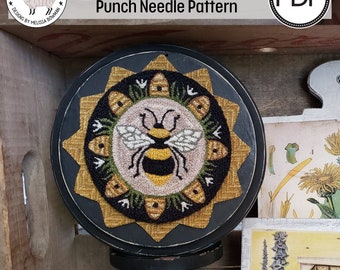 All About the Bees PDF/Digital Punch Needle Pattern