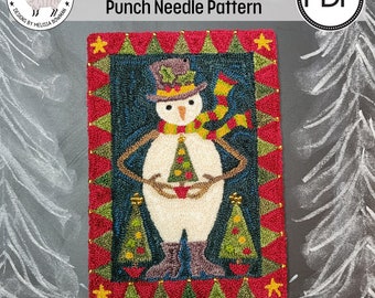 Snowy Tree Farm PDF/Digital Punch Needle Pattern