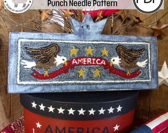 American Eagle PDF/Digital Punch Needle Pattern
